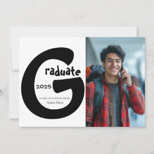 Simple and elegant graduation announcement