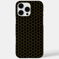 Simple and elegant honeycomb pattern black yellow