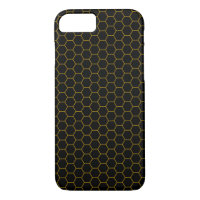 Simple and elegant honeycomb pattern black yellow