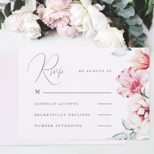 Simple and Elegant Lavender Purple RSVP Card