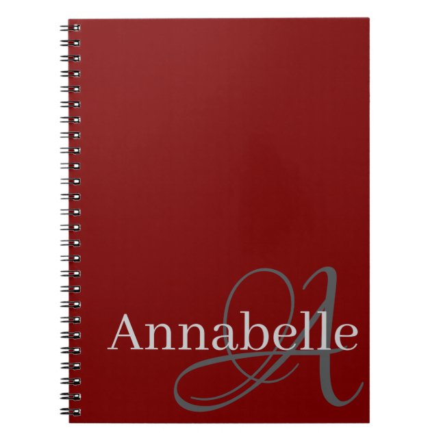 Simple and Elegant Monogram And Name Notebook (Front)