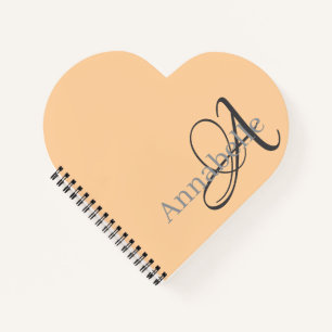 Simple and Elegant Monogram and Name  Notebook