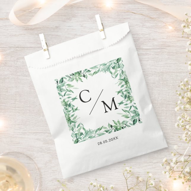 Simple and elegant monogram eucalyptus favour bag (Clipped)