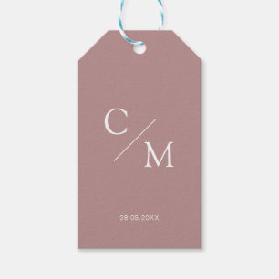 Simple and elegant monogram gift tags