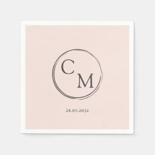 Simple and elegant monogram Serviette Napkin
