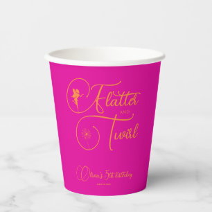 Simple And Elegant Orange Neon Pink Fairy Paper Cups