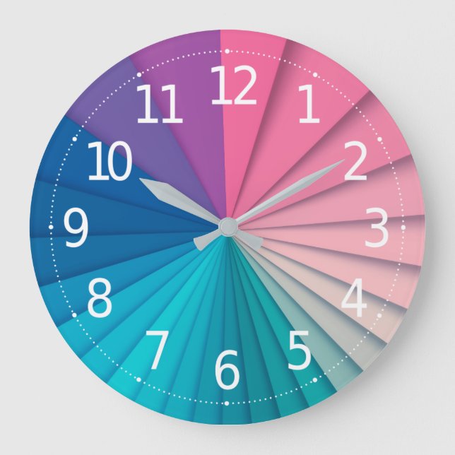 Simple and Elegant Ray of Colours | Wall Clock (Front)