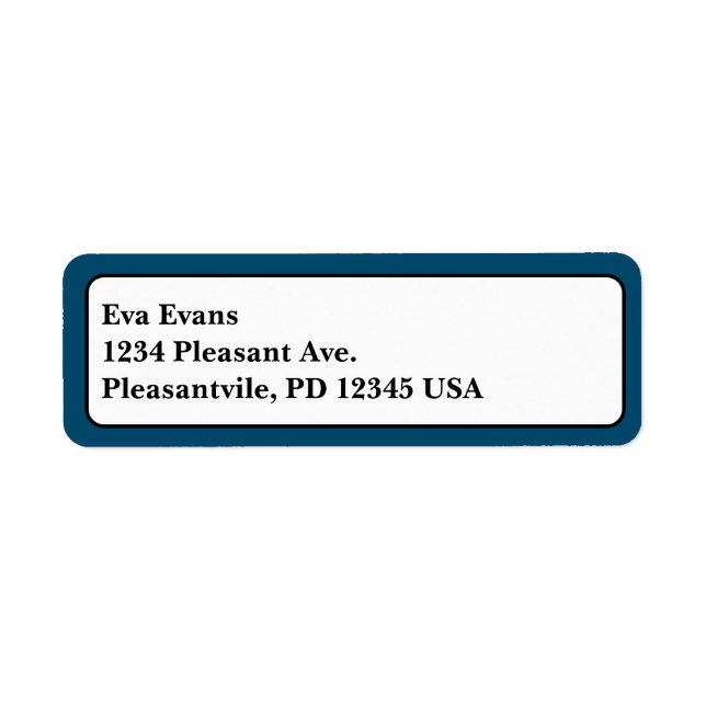 Simple and Elegant Return Address Label (Front)