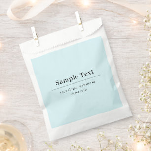 Simple and Elegant Text Template Light Blue Favour Bag