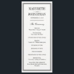 Simple and Elegant Wedding Ceremony Program<br><div class="desc">Personalise the custom text above. You can find additional coordinating items in our "Simple and Elegant Wedding" collection.</div>