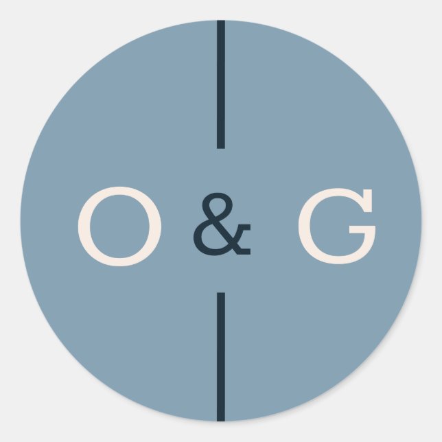 Simple and Elegant Wedding Classic Round Sticker (Front)