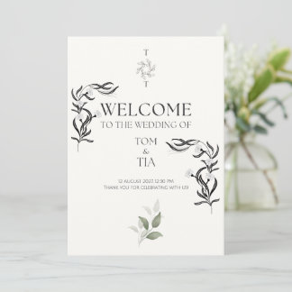 Simple and elegant wedding invitation