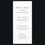 Simple and Elegant Wedding Menu Card<br><div class="desc">Watercolor Floral Wedding Collection Simple Menu Card,  Features Traditional Text on a White Background.</div>