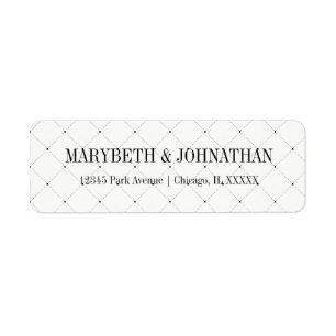 Simple and Elegant Wedding  Return Address Label