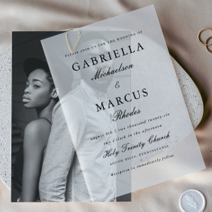 Simple and Elegant Wedding Vellum Invitations