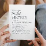 Simple and Elegant White Bridal Shower Invitation<br><div class="desc">Invite guests to celebrate the bride-to-be with this simple and elegant white bridal shower invitation. Featuring a charming rustic design with subtle, natural accents, this invitation is perfect for a laid-back yet sophisticated shower. Personalise it with your event details to create a warm and timeless keepsake for the special occasion....</div>