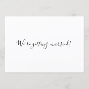 Simple and elegant yet casual, white and black invitation