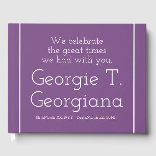 Simple and Loving Funeral/Memorial Guest Book