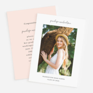 Simple and Minimal Photo Graduation Party Invitation