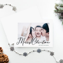 Simple and Minimal Stylish Merry Christmas Photo