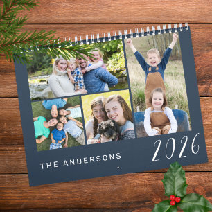 Simple and Minimalist Family Photos 2026 Calendar