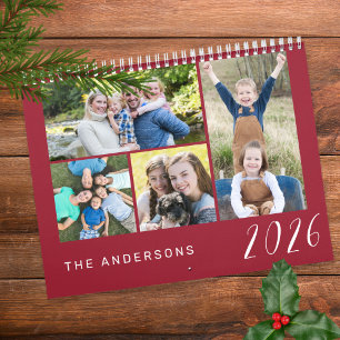 Simple and Minimalist Family Photos 2027 Calendar