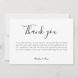 Simple and Minimalist Flat Thank You Card