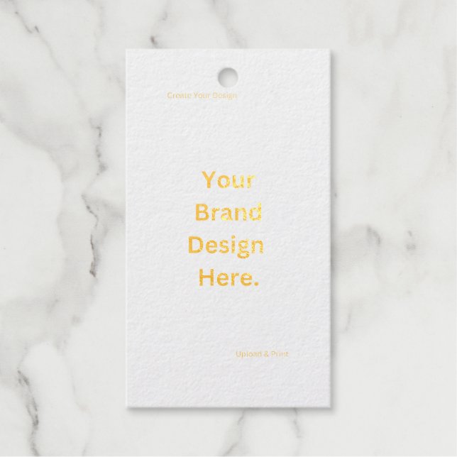 Simple and Minimalist Foil Gift Tag (Front)