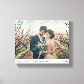 Simple and minimalist Forever in Love Photo Canvas Print