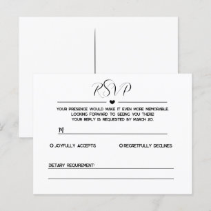 Simple and Minimalist RSVP Card