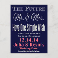 Simple and Modern Save The Date Postcard