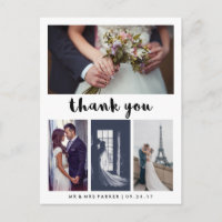 Simple and Modern Wedding Thank You | 4 Photo