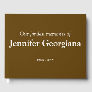 Simple and Personalised Memorial Guestbook