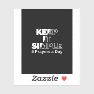 Simple and Prayer Sticker