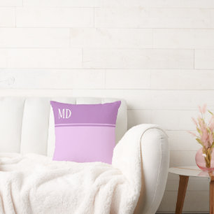 Simple and Pretty Purple Striped Monogram Cushion