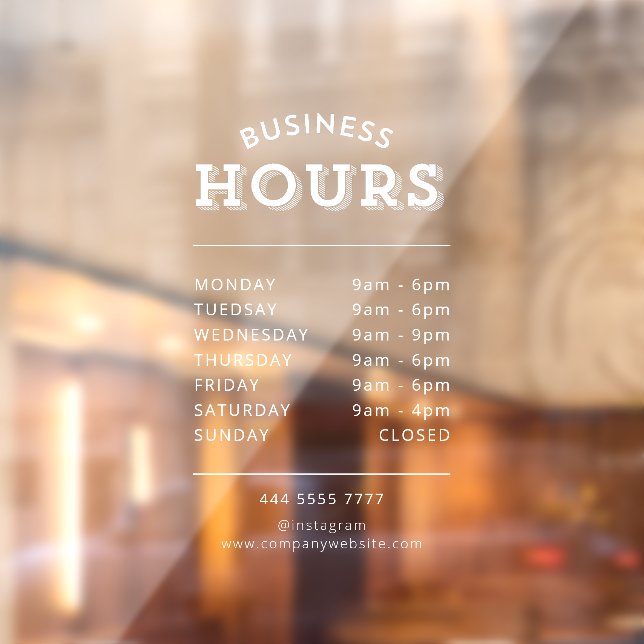 Simple and Professional White Business Hours (Sheet 2)