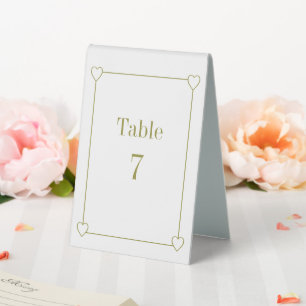 Simple and Romantic Hearts Wedding White