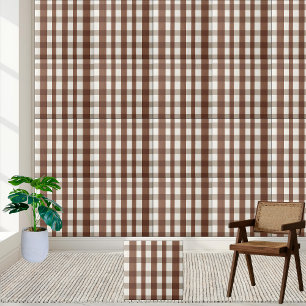 Simple and Stylish Brown and White Checkered Tile