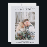 Simple and Stylish | Photo Minimal Very Light Blue Save The Date<br><div class="desc">These simple and stylish,  very soft light blue save the date cards feature elegant swirly script calligraphy and your favourite personal photo for a modern and minimal look.</div>