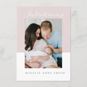 simple and sweet birth announcement with message