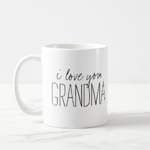 Simple and Sweet Personalised I Love You Grandma Coffee Mug