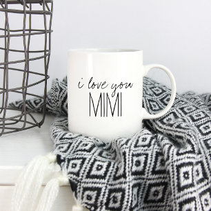 Simple and Sweet Personalised I Love You Mimi Coffee Mug