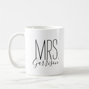 Simple and Sweet Personalised Mrs. Monogram Coffee Mug