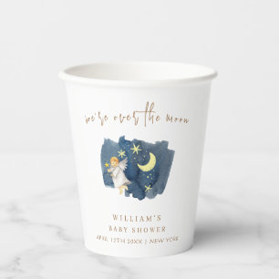 Simple Angel Moon Star Baby Shower  Paper Cups
