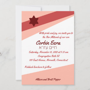 Simple Angles Salmon Invitation