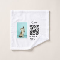 Simple animal name details QR code add text photo
