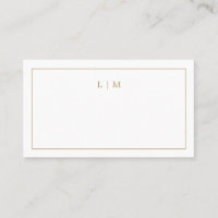 Simple Antique Gold Monogram Elegant Wedding