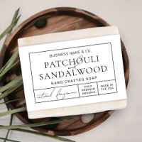 Simple Apothecary Soap Bar Belly Band Wrap Label