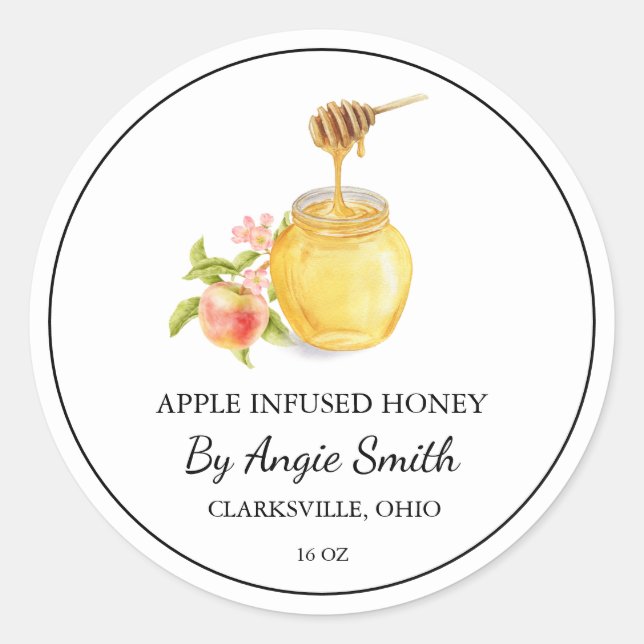 Simple Apple Infused Honey Label (Front)