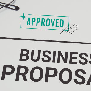Simple APPROVED Office Business Custom Self-inking Stamp